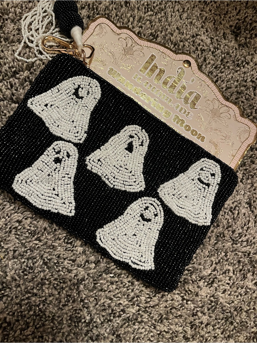 Wandering Moon beaded bag 5x7